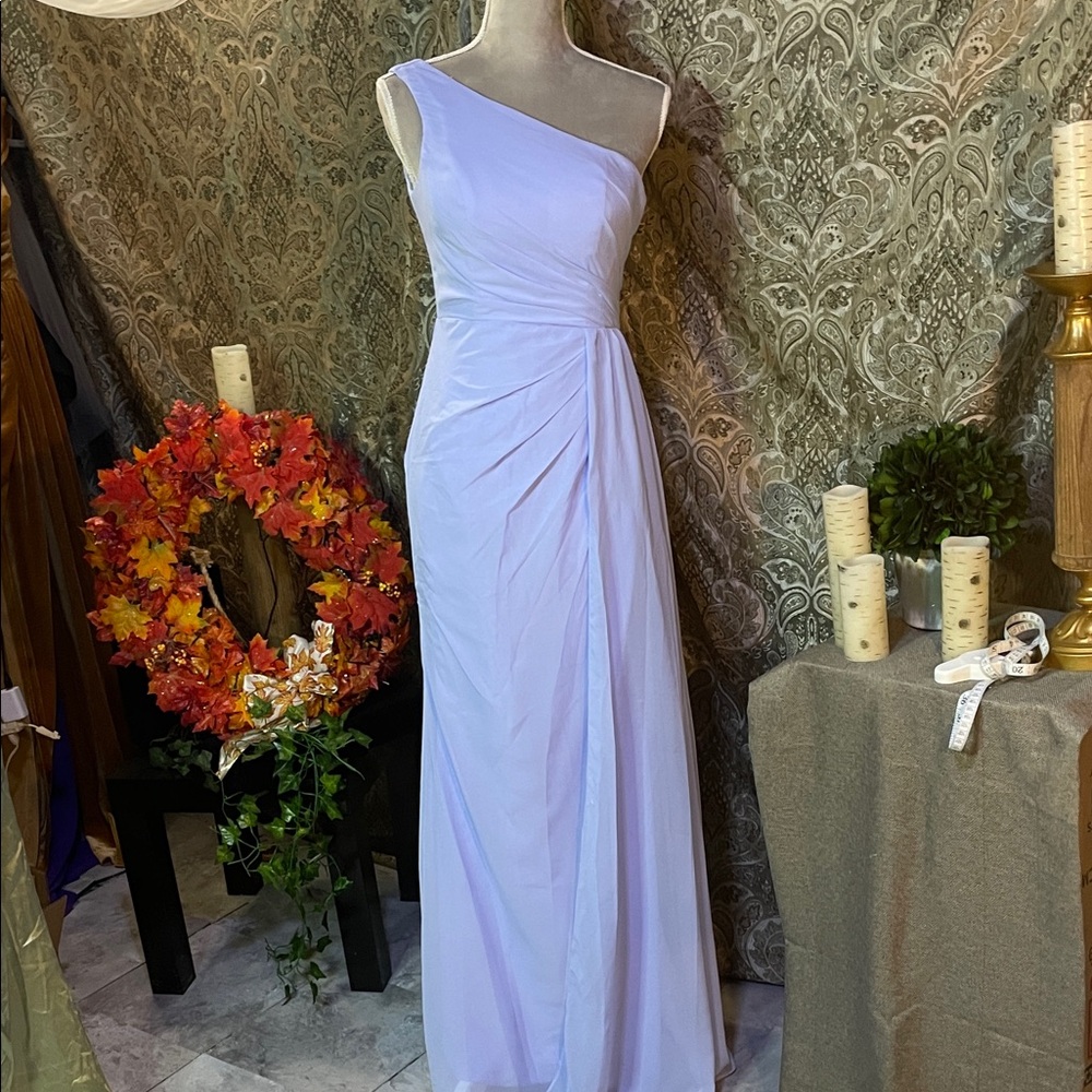 Chic One-Shoulder Lilac Dress